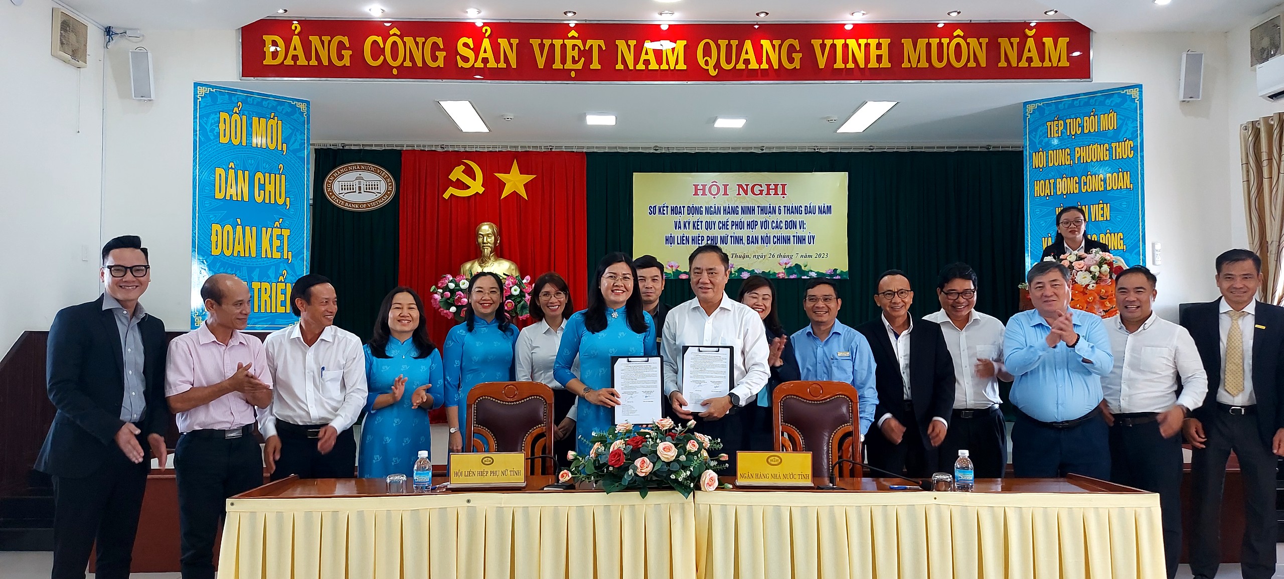 Hội LHPN tỉnh Ninh Thuận và Ngân hàng Nhà nước chi nhánh tỉnh Ninh Thuận ký kết Chương trình phối hợp giai đoạn 2023 - 2027